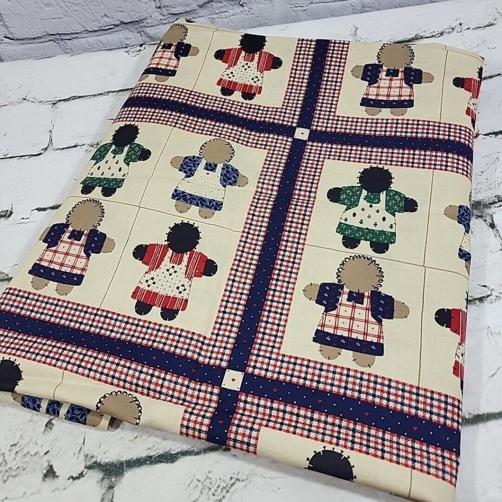 Country Primitive Dolls Print Fabric 44 X‎ 3+ Yards
